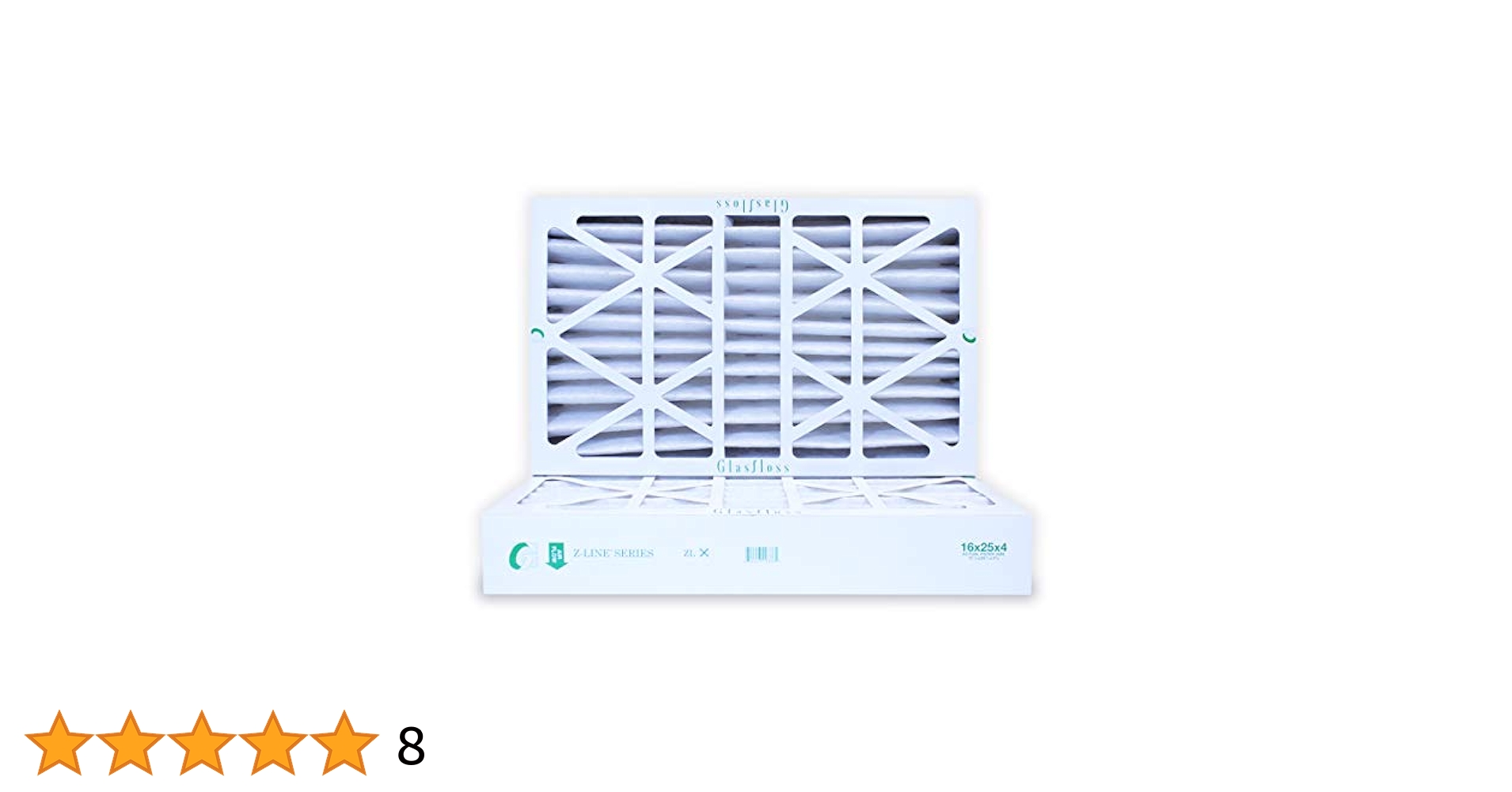 16x25x4 Air Filter MERV 10 by Glasfloss Industries Z-Line